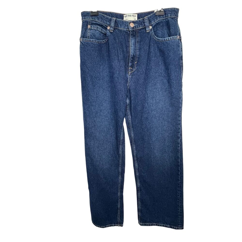 We The Free Tinsley Baggy High Rise Jeans size 30 New Dark Denim - Picture 9 of 11